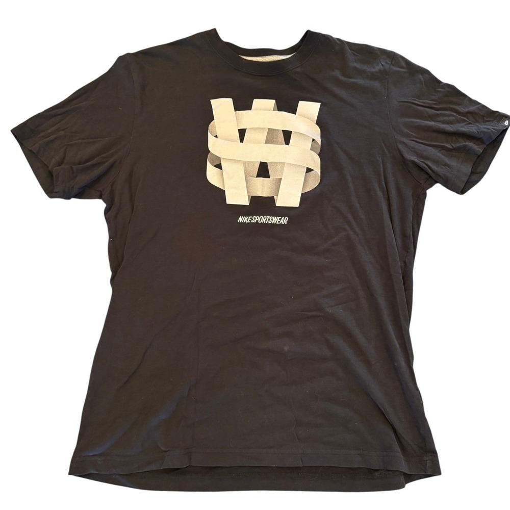 Nike Sportswear Mens Graphic T-Shirt Black NSW Logo Standard Fit Large RN56323
